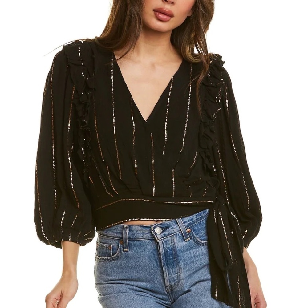 Oriana Metallic Stripe Blouse (have matching pant)